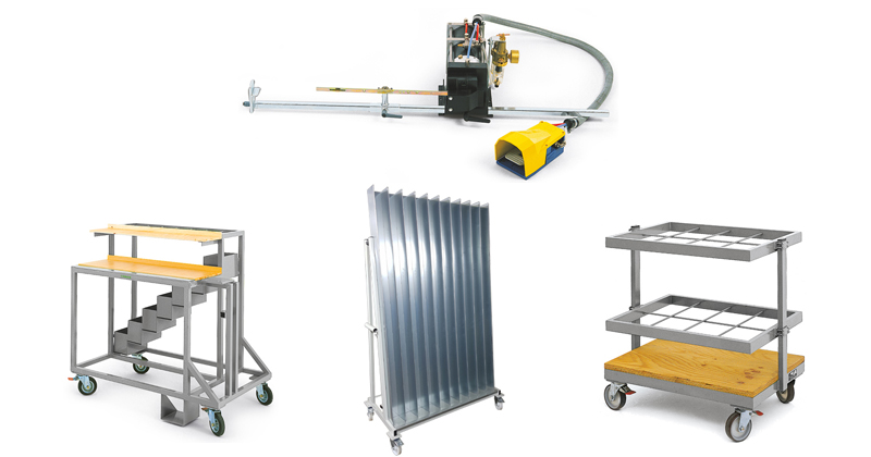 Hardware trolleys used for sorting, storing and transporting of hardware elements