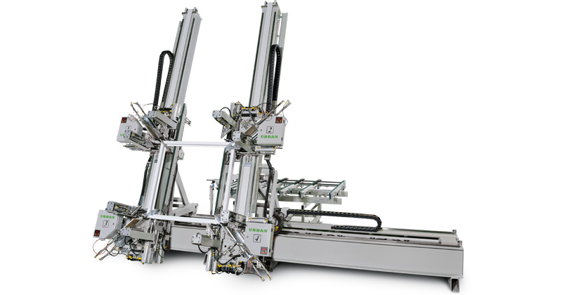 AKS 8400 4-head welding machine vertical a high quality and extremely flexible machine for standard windows with 4 corners