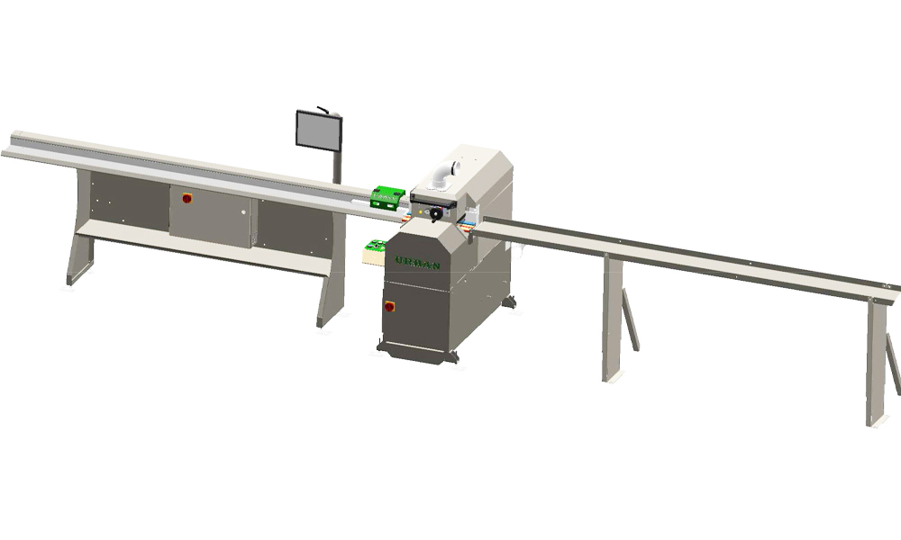 GLS 200/S Automatic glazing bead saw  for simultaneous automatic cutting of two glazing beads at 45°